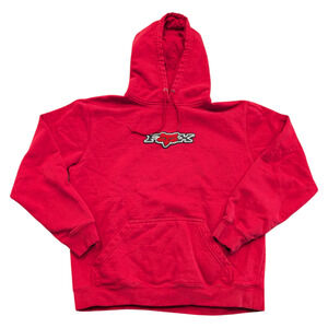 Y2K Red Fox Hooded Racing Sweatshirt